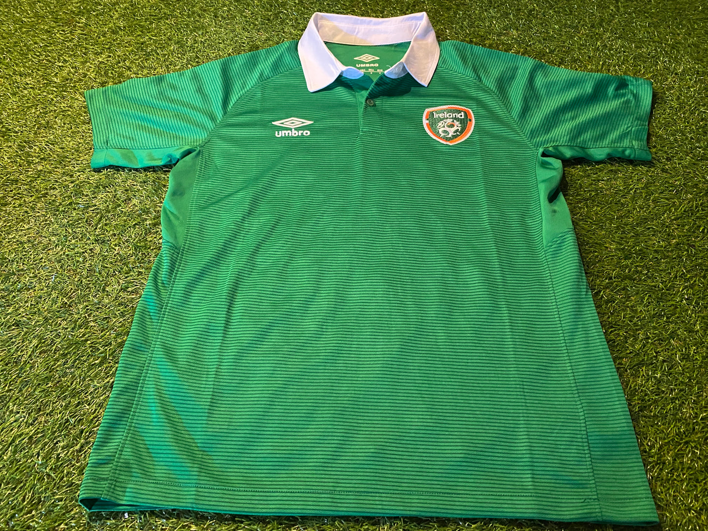 Republic of Ireland Football Small Mans Rare Unsponsored Player Issue Home Jersey