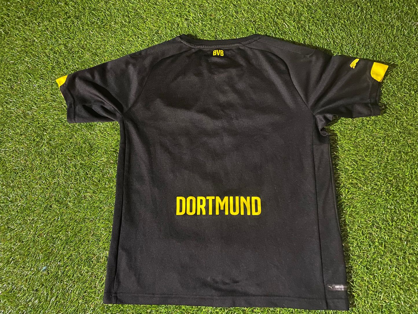 Borussia Dortmund Germany Soccer Football Large Boys 10-11 Year Old Puma Away Jersey