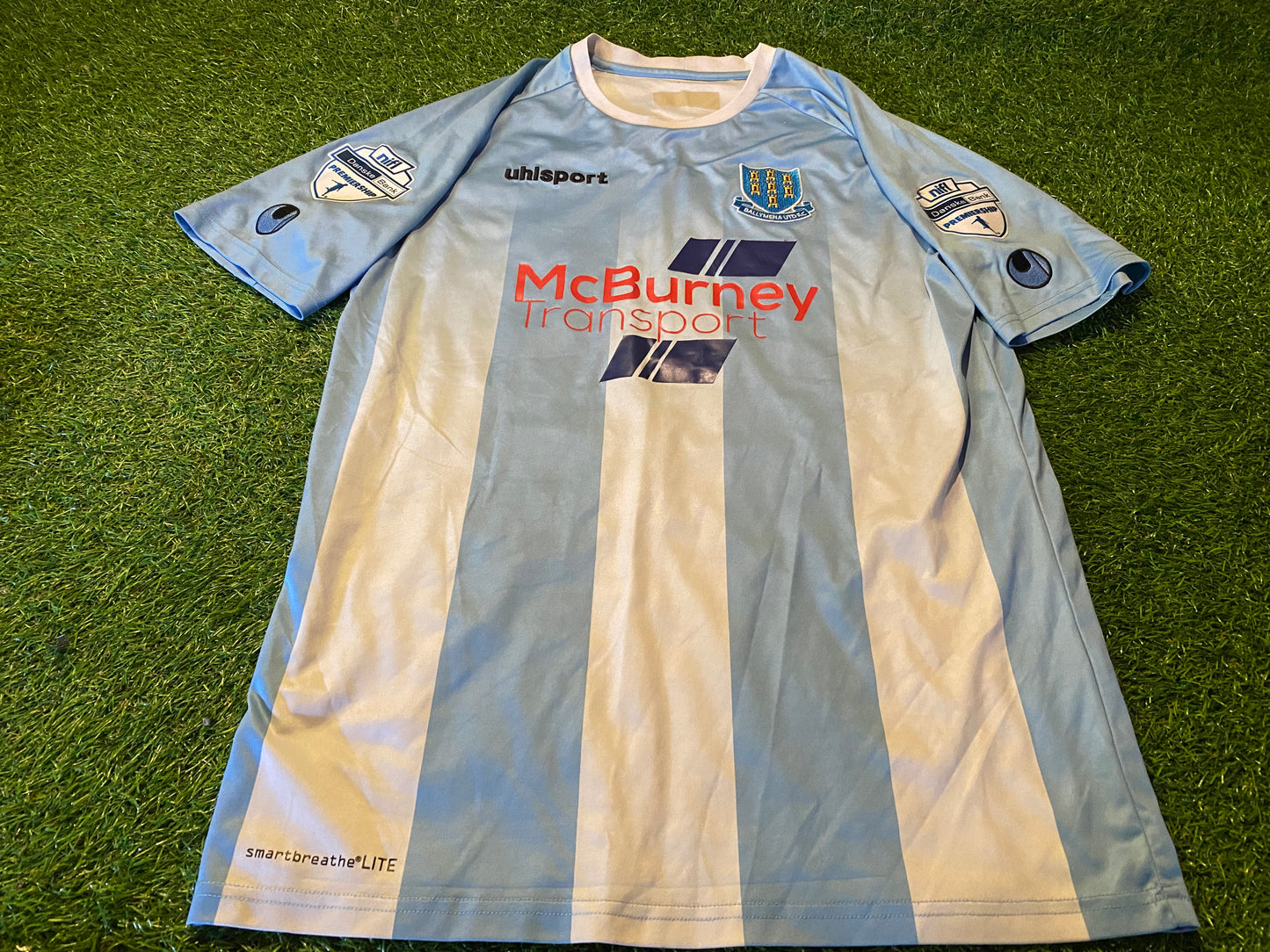 Ballymena United Northern Ireland Football Large Mans no7 Match Worn .Gary Thompson Jersey