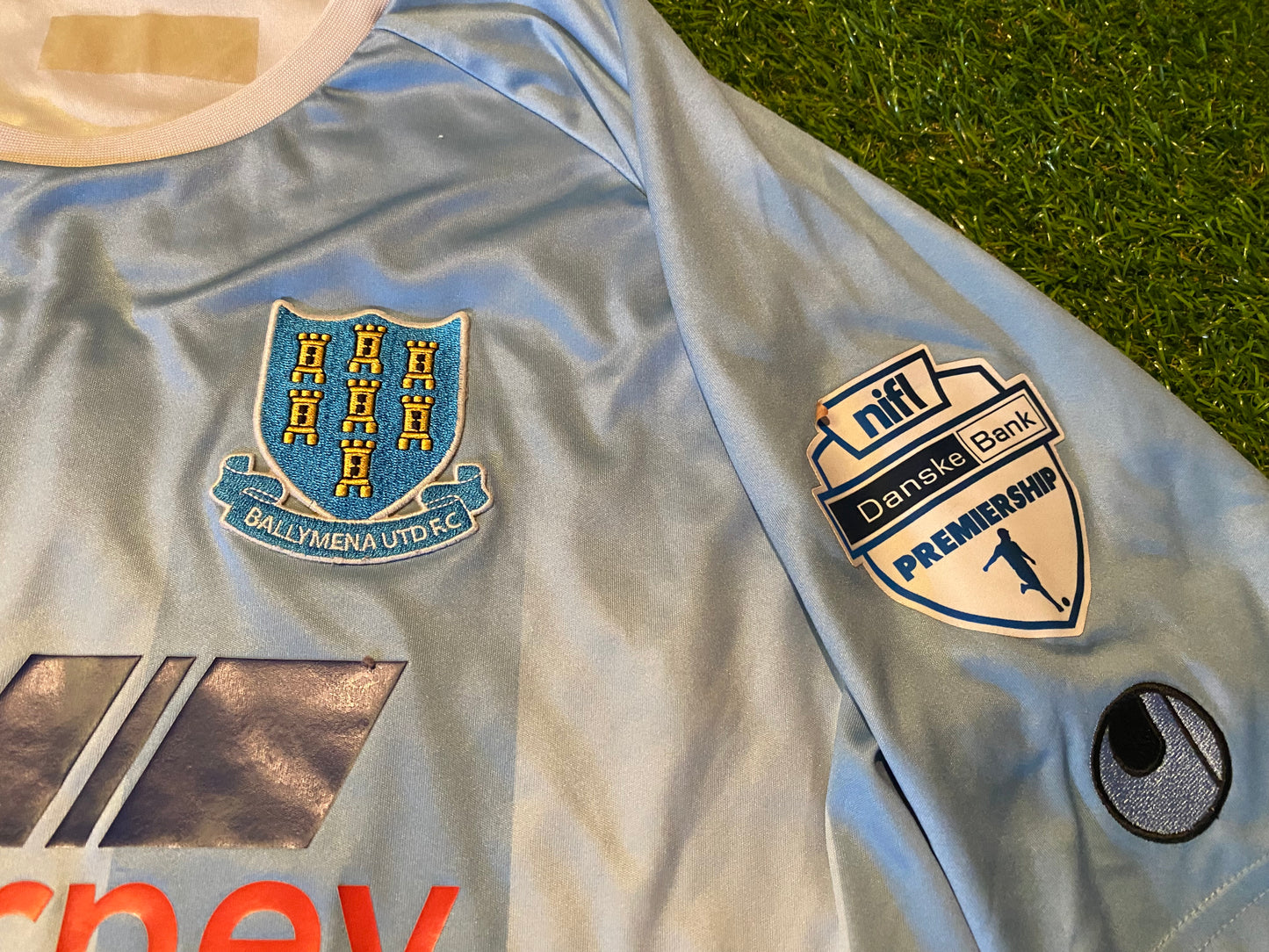 Ballymena United Northern Ireland Football Large Mans no7 Match Worn .Gary Thompson Jersey