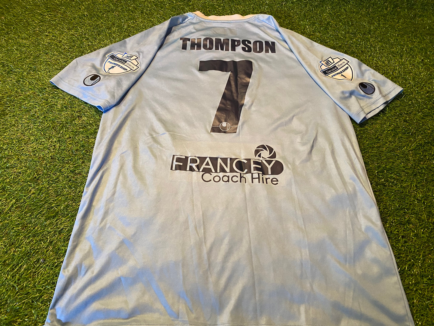 Ballymena United Northern Ireland Football Large Mans no7 Match Worn .Gary Thompson Jersey