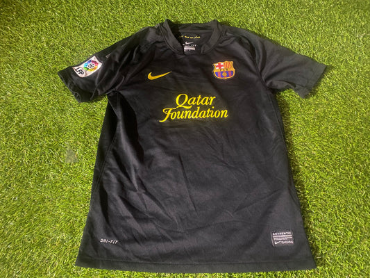 FCB Barcelona Spain Espana Football Medium Boys 8-9 Year Old Nike Made Away Jersey