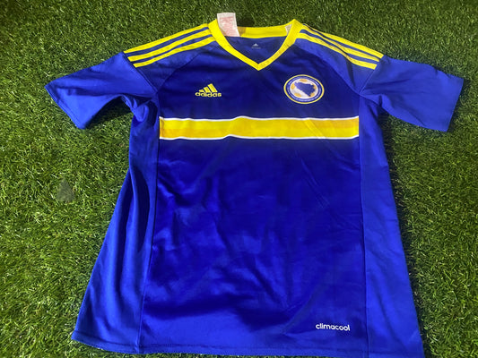 Bosnia & Herzegovina Football Large Boys 10-11 Year Old Adidas Made Home Jersey