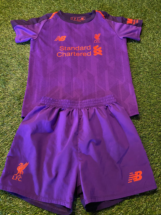 Liverpool FC England Football Boys Girls 4-5 Year Old New Balance Top & Shorts Set