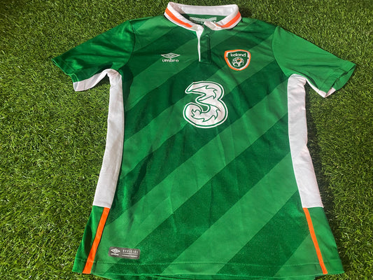 Republic of Ireland Eire Irish Soccer Football Large Boys 10-12 Year Old Umbro Home Jersey