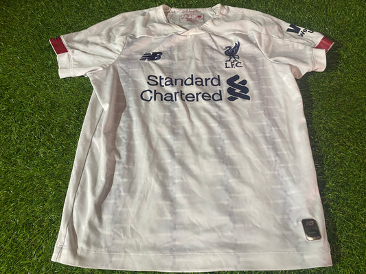 Liverpool FC Soccer Football Large Boys 10-11 Year Old New Balance Made Away Jersey