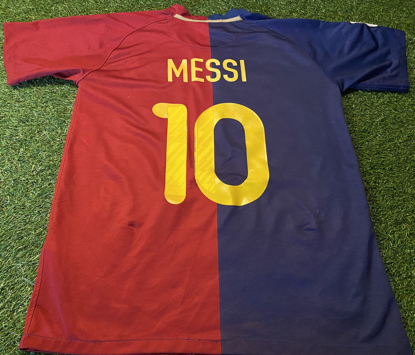 FCB Barcelona Spain Espana Football Soccer Medium Mans Messi no10 Nike Home Jersey