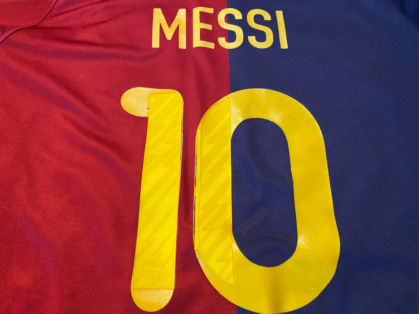 FCB Barcelona Spain Espana Football Soccer Medium Mans Messi no10 Nike Home Jersey