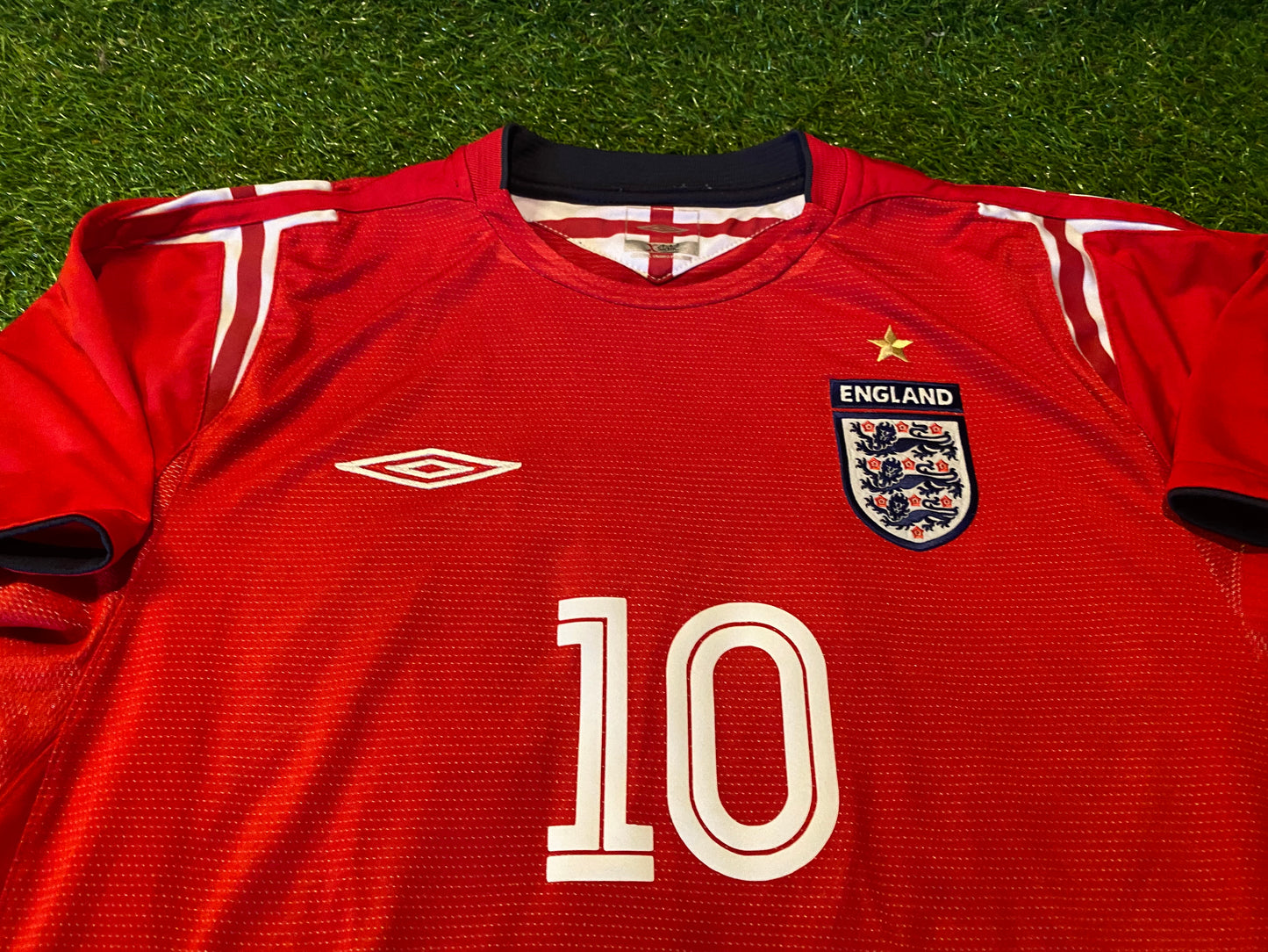 England English Soccer Football Medium mans no10 Robbie Savage Vintage Umbro Jersey