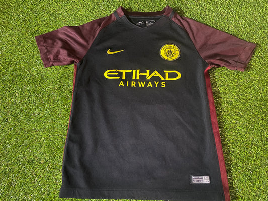 Manchester City England Football Soccer Medium Boys 9-10 Year Old Kun Aguero no10 Jersey