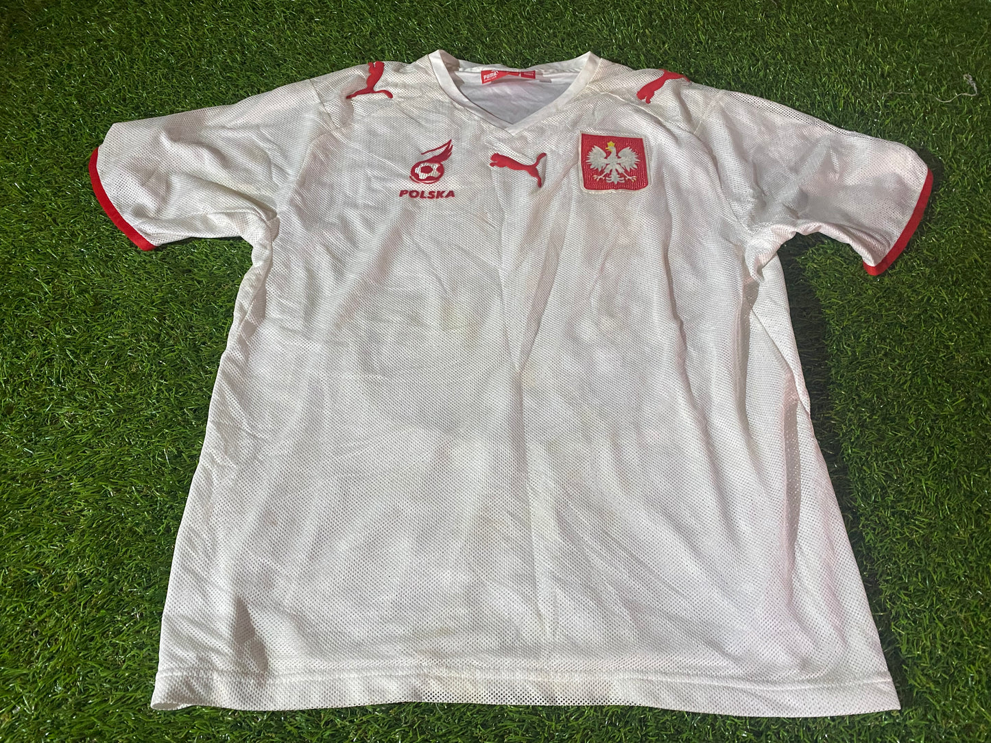 Poland Polish Soccer Football XL Boys / Youths Puma Made Home Jersey