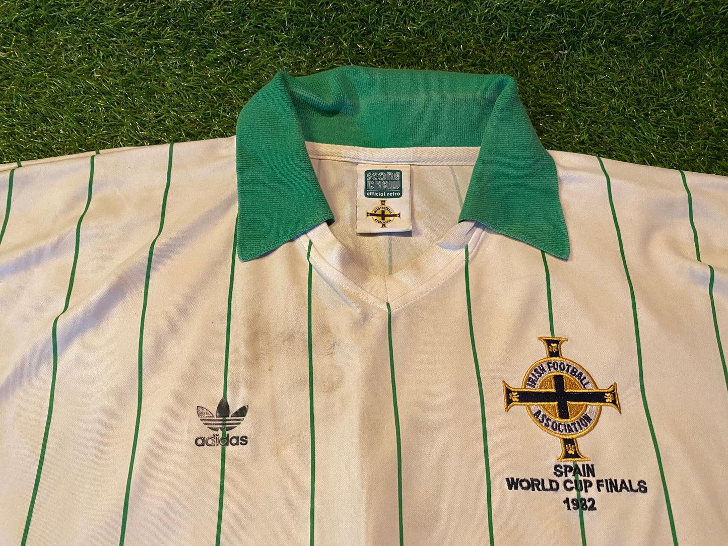 Northern Ireland Ulster Football Large Mans World Cup 1982 No 3 Score Draw Made Jersey