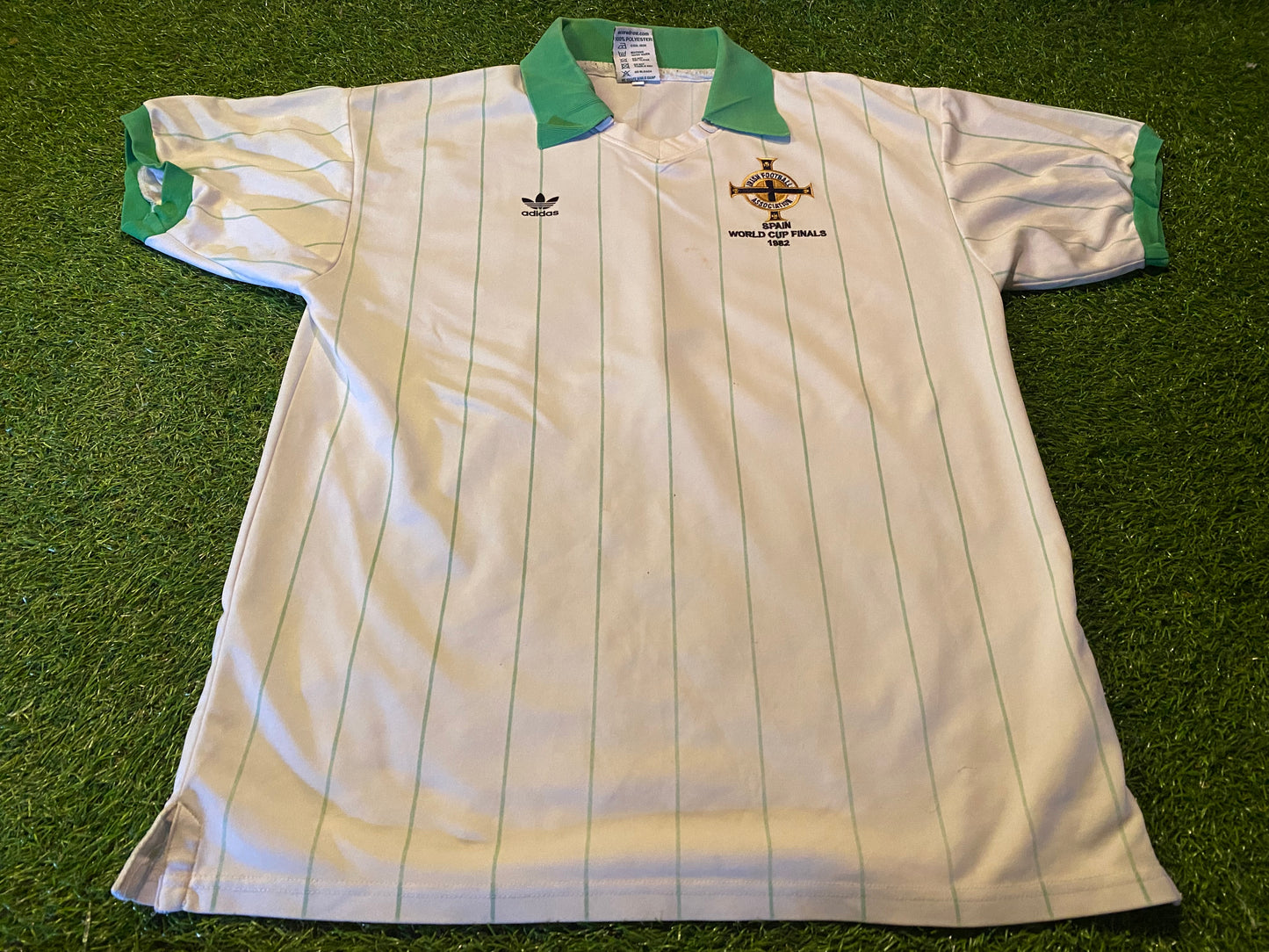 Northern Ireland Ulster Football Large Mans World Cup 1982 No 8 Score Draw Made Jersey