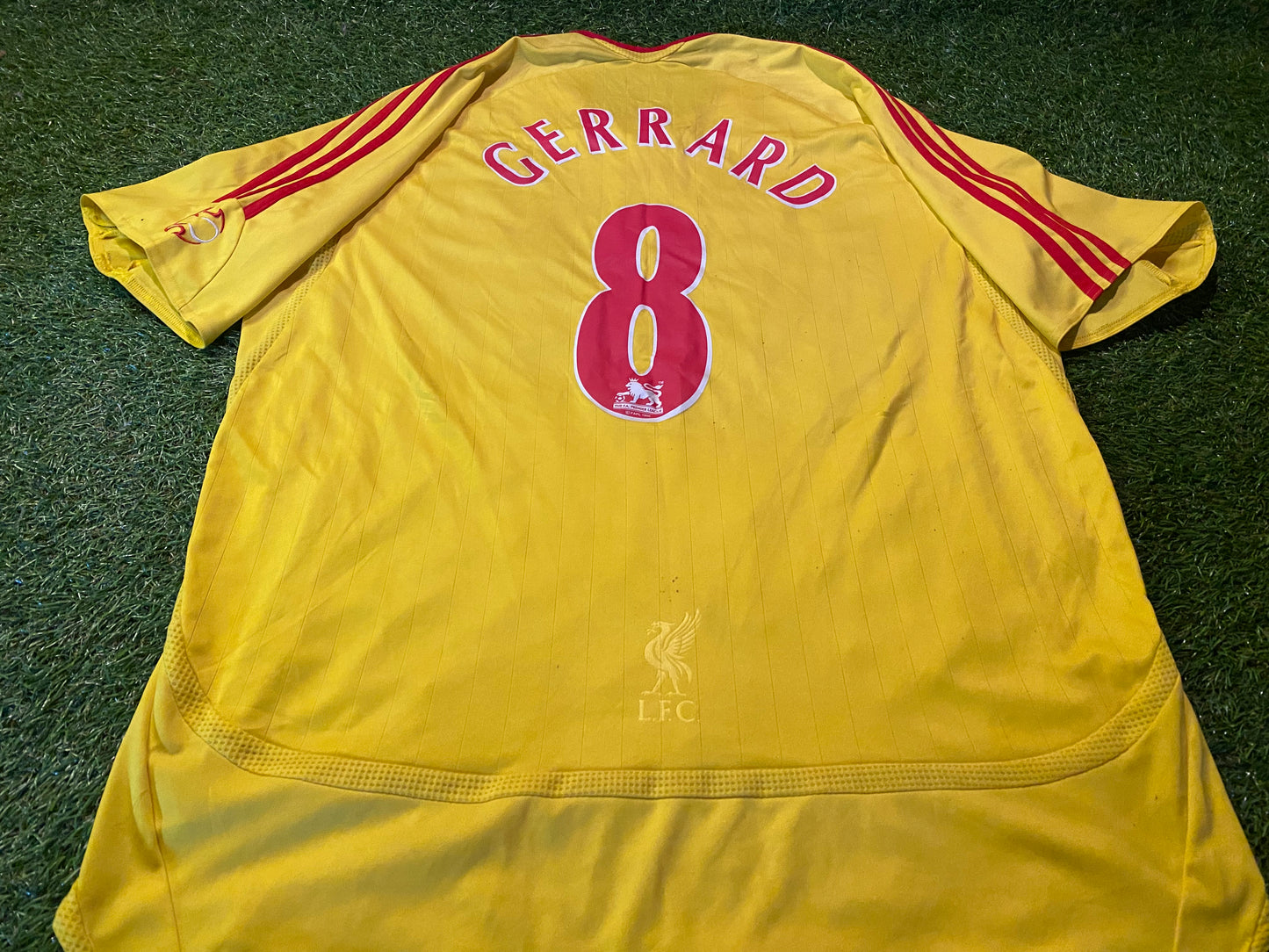 Liverpool England Soccer Football XL Extra Large Mans Gerrard no8 2006 Adidas Away Jersey