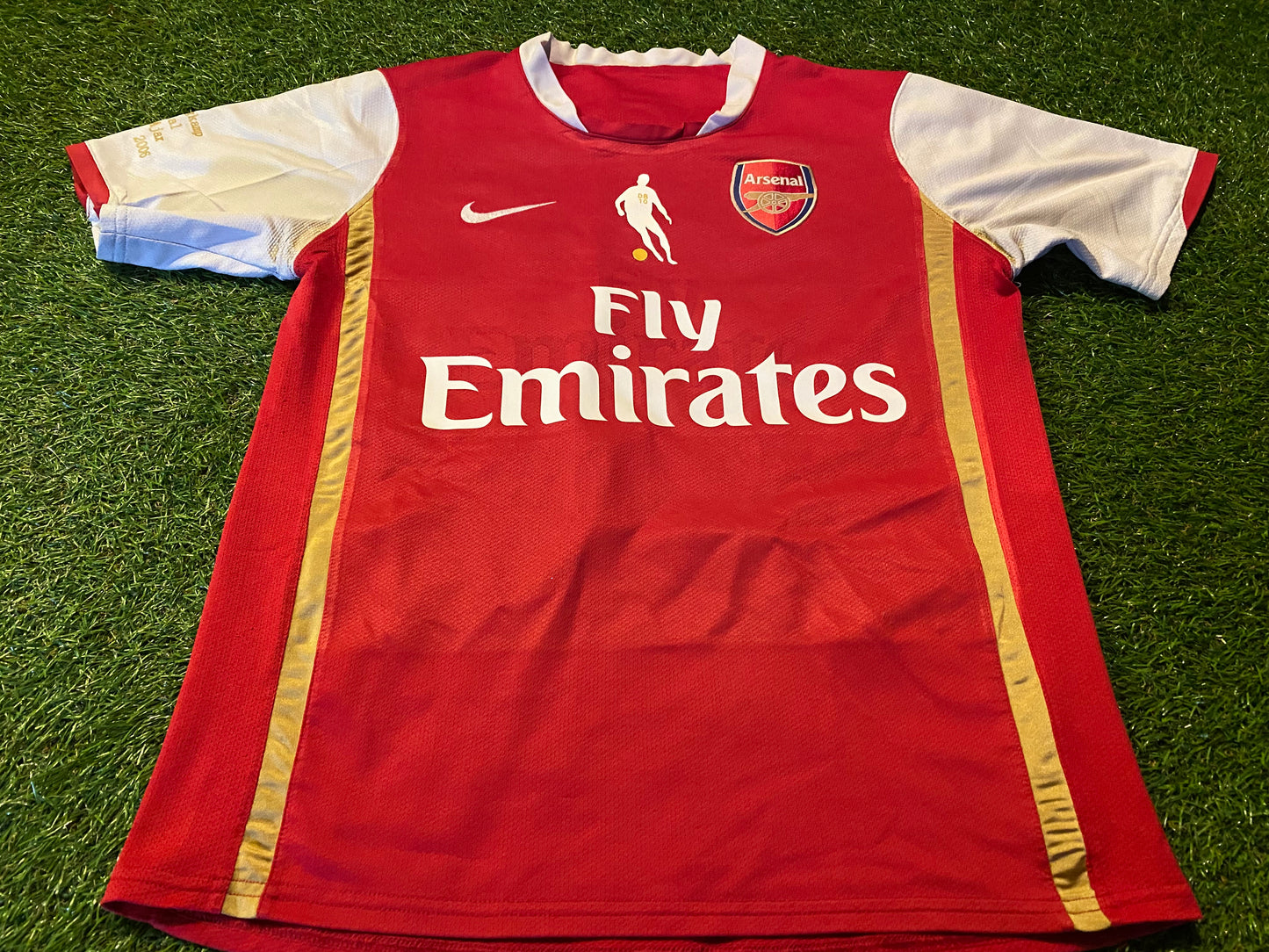 Arsenal v Ajax Soccer Football Youths / XS Mans Bergkamp no10 Testimonial Jersey