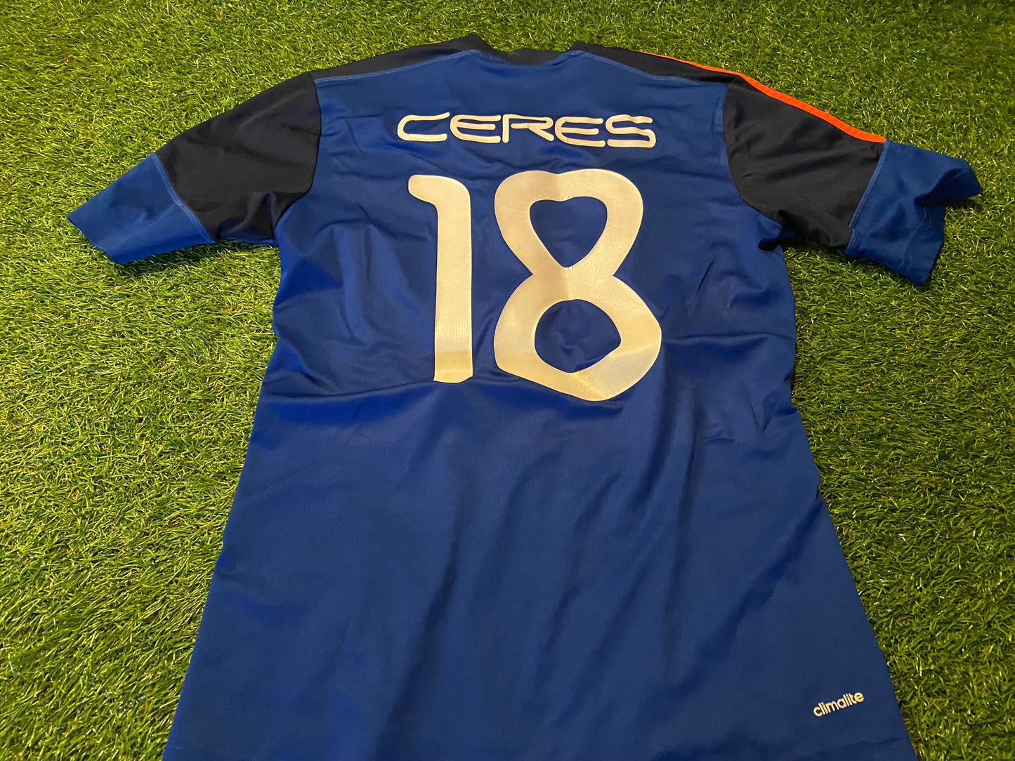 Ceres La Salle Phillipines Soccer Football Small Mans Adidas no18 Jersey