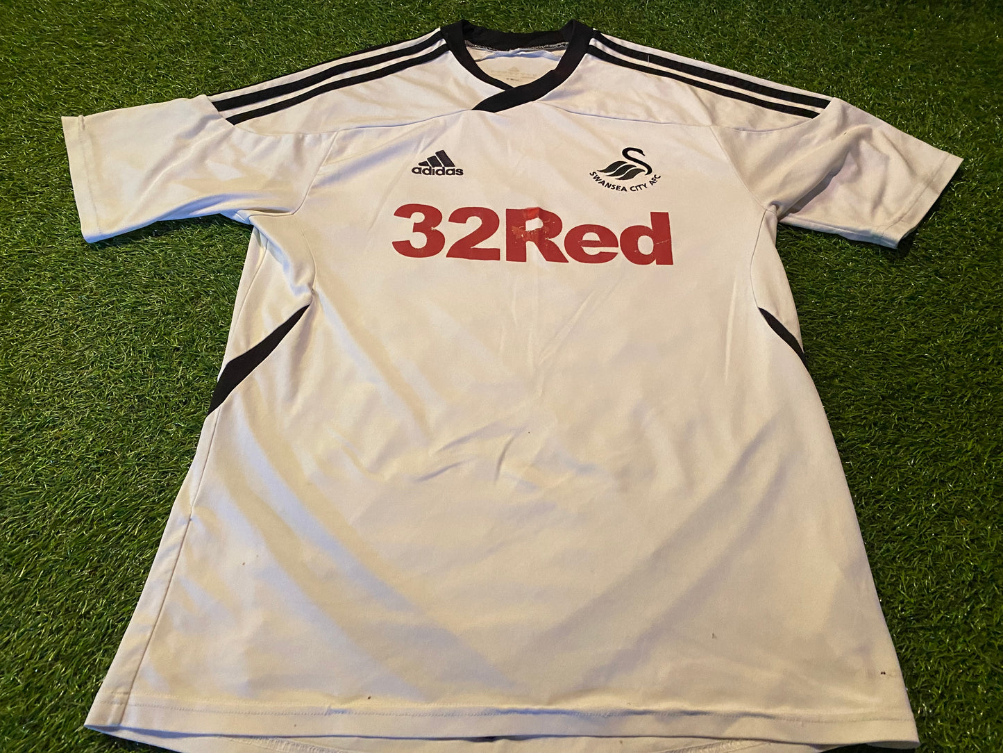 Swansea City EFL Soccer Football Medium Mans Adidas Made Home Jersey