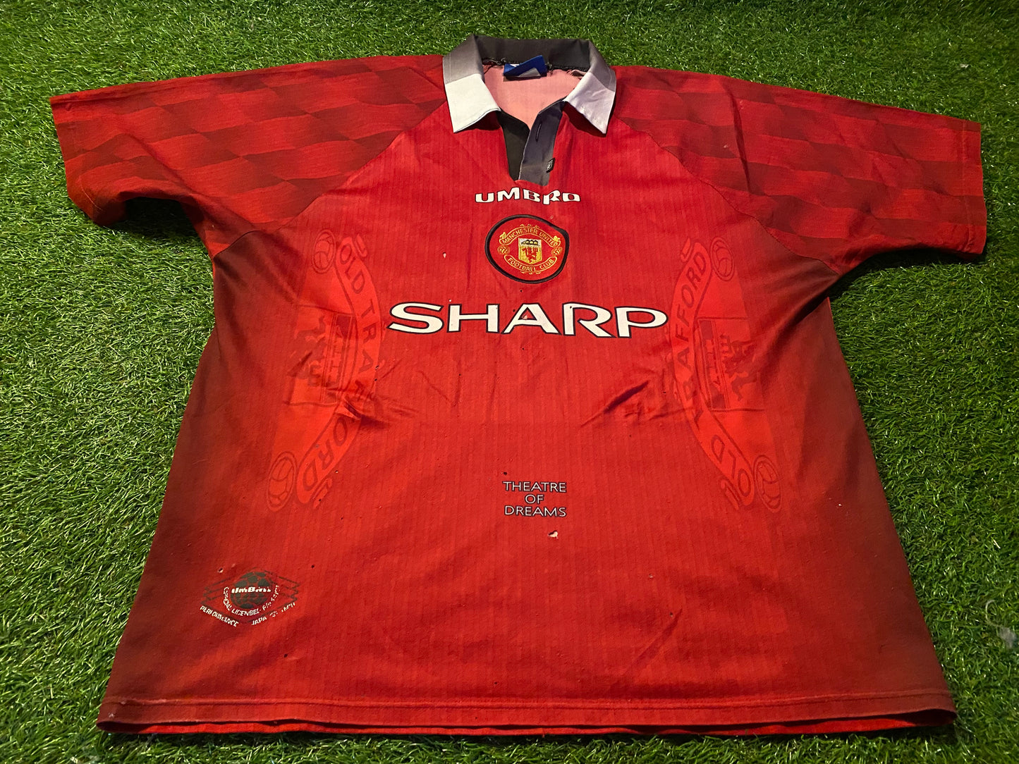 Manchester United Football England Rare Vintage 1996 XL Extra Large Mans Cantona no7 Jersey