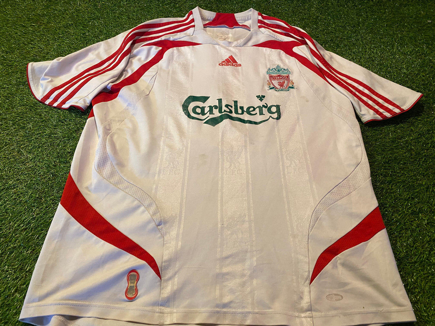 Liverpool England Football Soccer Large Mans Rare El Nino no9 Vintage adidas Away Jersey