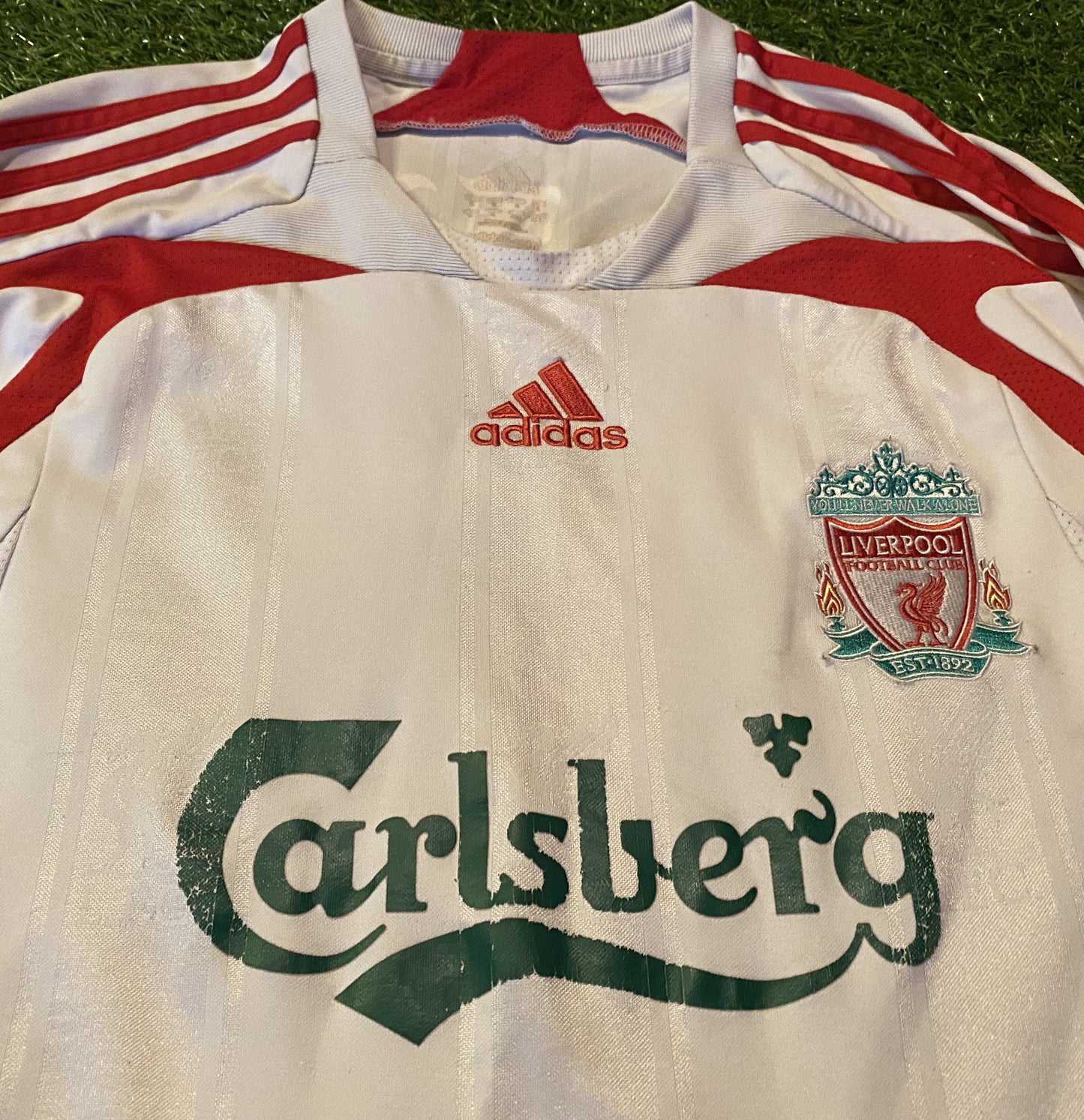 Liverpool England Football Soccer Large Mans Rare El Nino no9 Vintage adidas Away Jersey