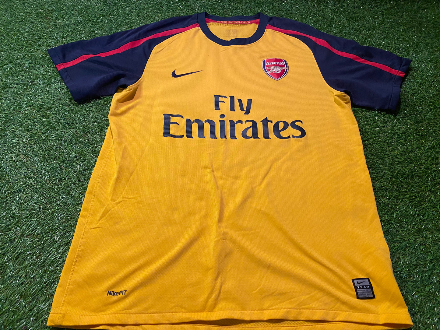 Arsenal England Football Soccer Medium Mans Nike Made 2008 Away Jersey