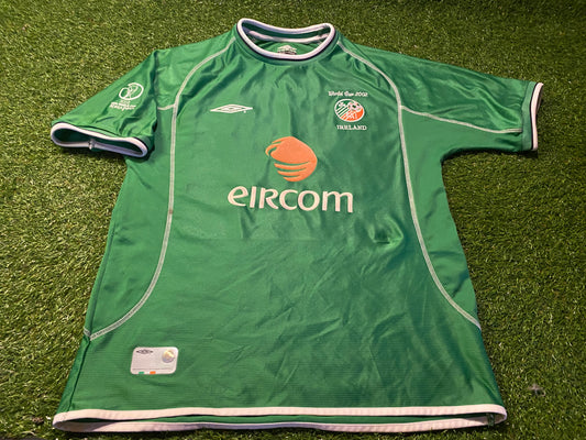 Republic of Ireland Irish Eire Football Soccer Large Mans Umbro Made World Cup 2002 Jersey