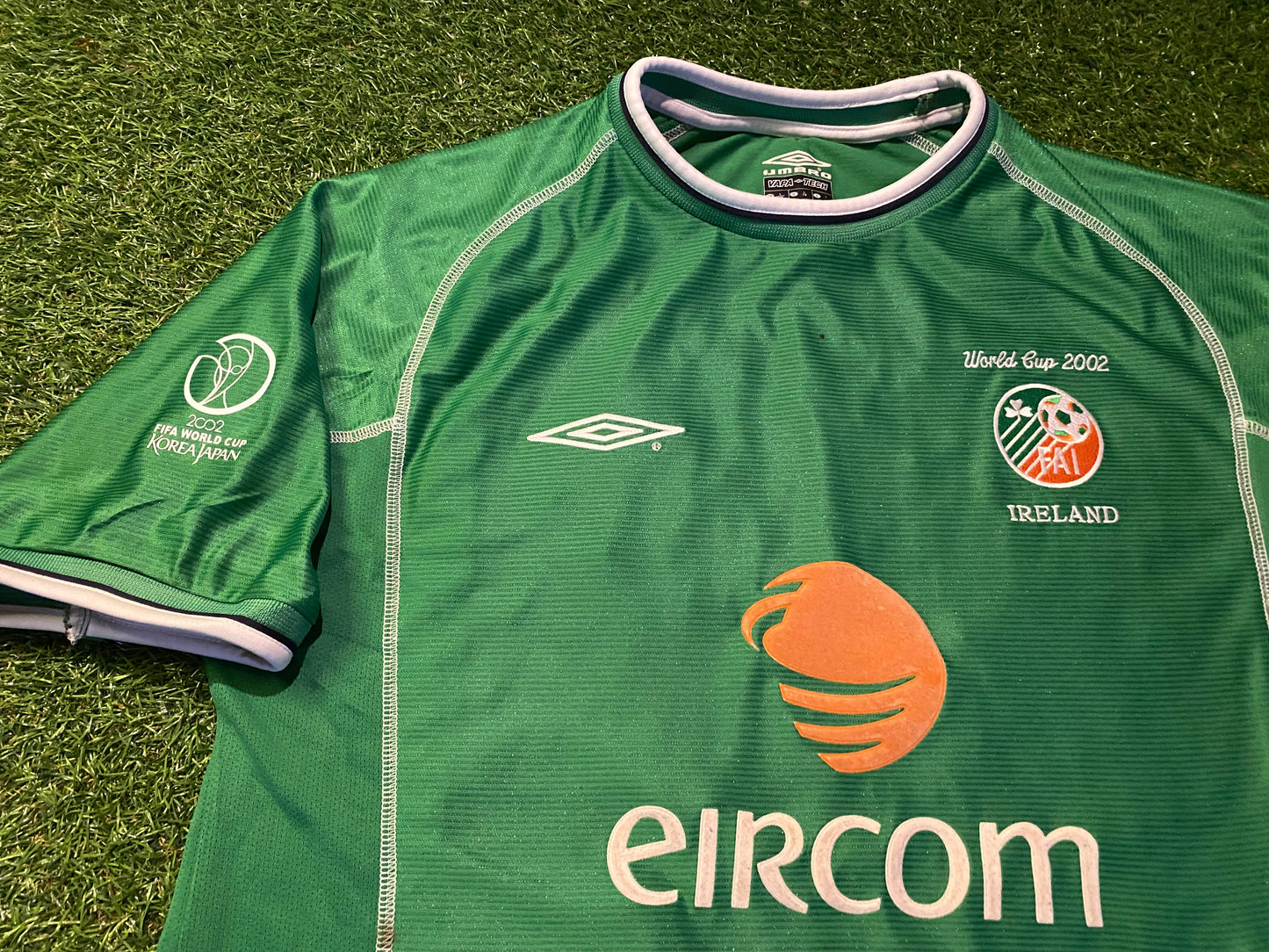 Republic of Ireland Irish Eire Football Soccer Large Mans Umbro Made World Cup 2002 Jersey