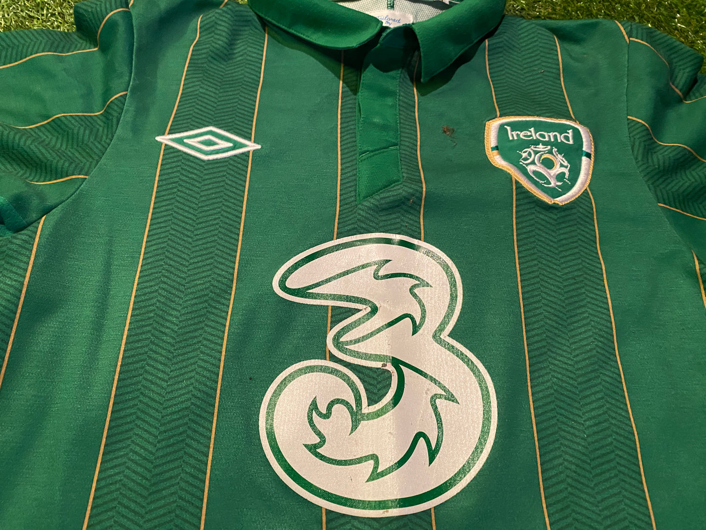 Republic of Ireland Eire Irish Football Soccer Small Mans Umbro Made Home Jersey