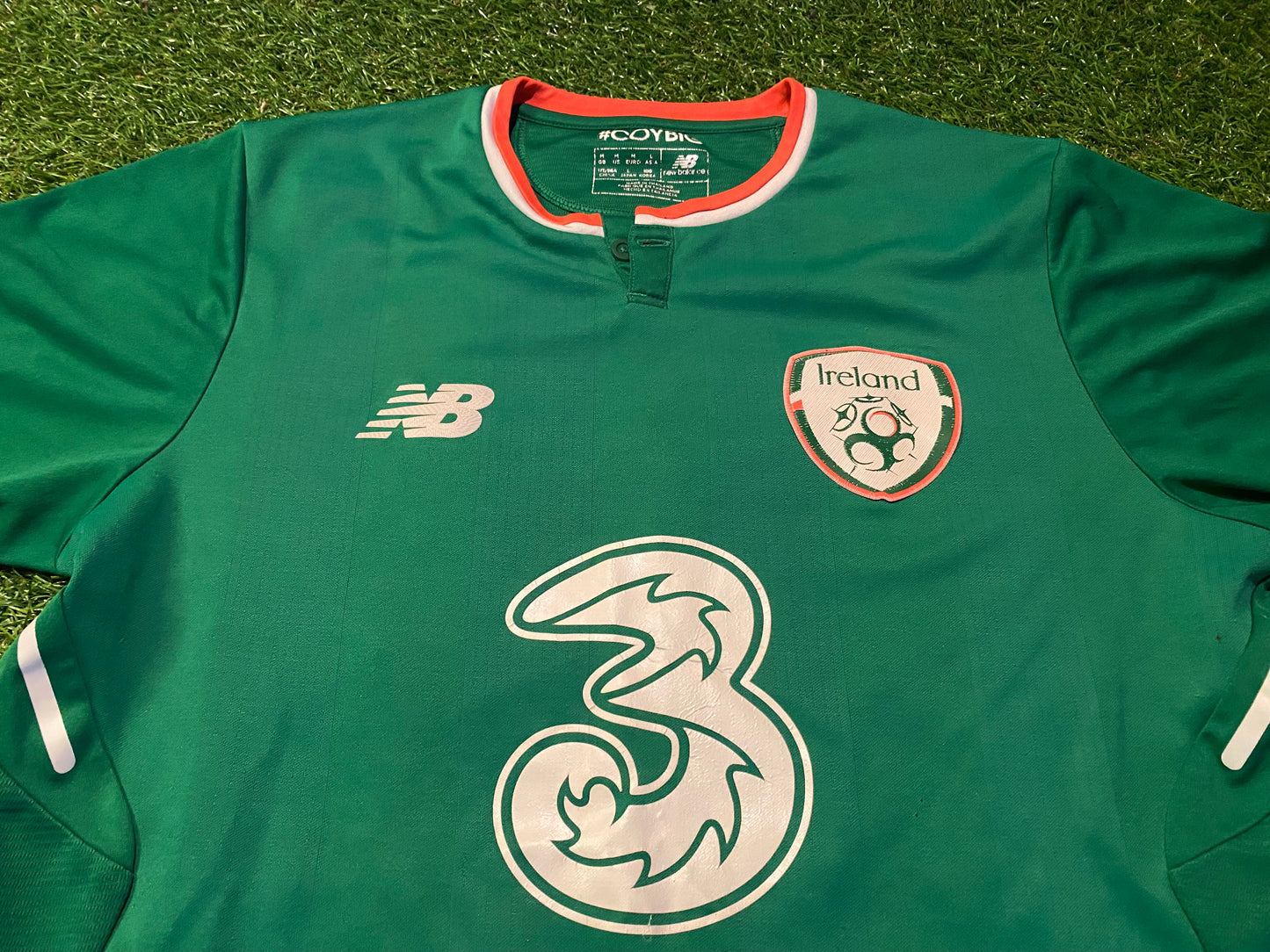 Republic of Ireland Football Soccer Medium Mans New Balance Made Home Jersey