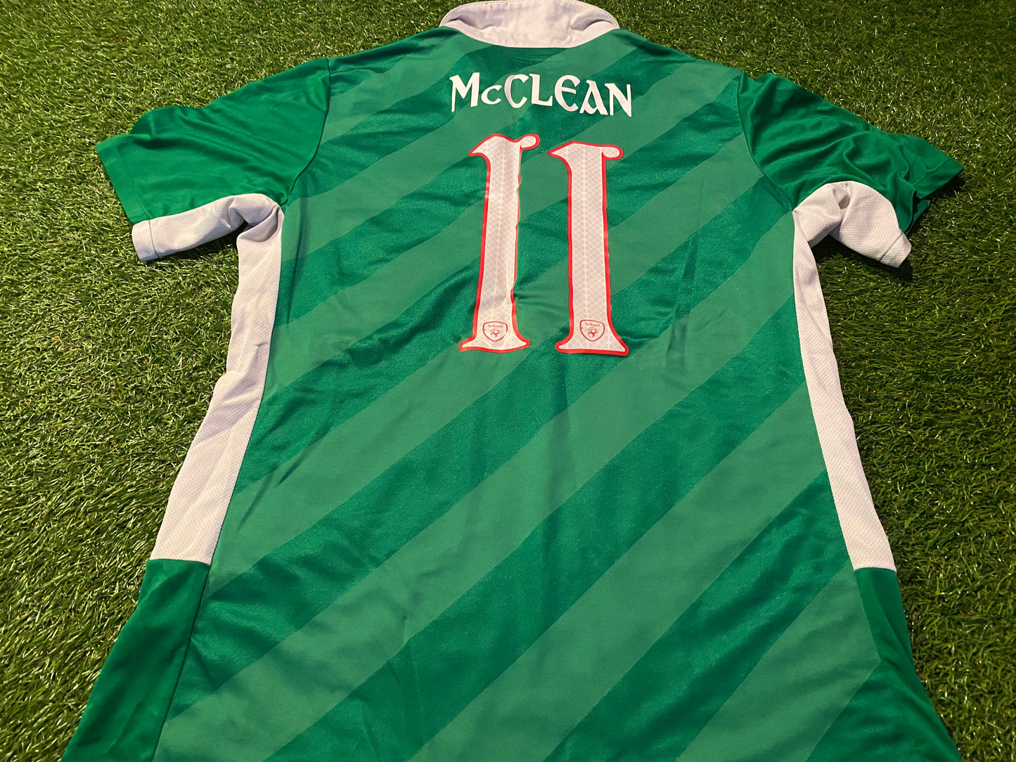 Republic of Ireland v Sweden Paris 2016 Soccer Football Large Mans McClean no11 Home Jersey