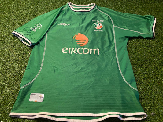 Republic of Ireland Irish Eire Football Soccer Large Mans Umbro Made World Cup 2002 Jersey