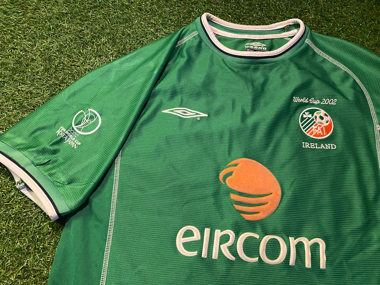 Republic of Ireland Irish Eire Football Soccer Large Mans Umbro Made World Cup 2002 Jersey