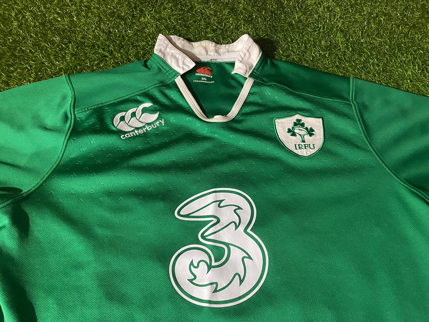 Ireland IRFU Eire Irish Rugby Union Football XXL 2XL Mans CCC Made Home Jersey