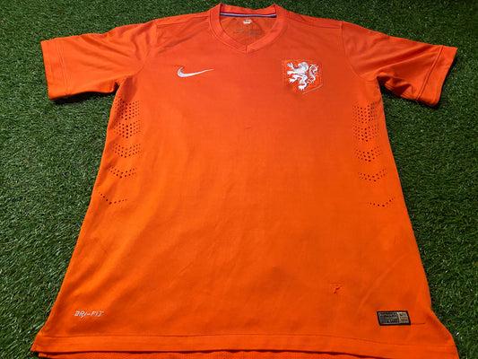 Holland Dutch Netherlands Soccer Football Medium Mans 2014 Nike Made Home Jersey