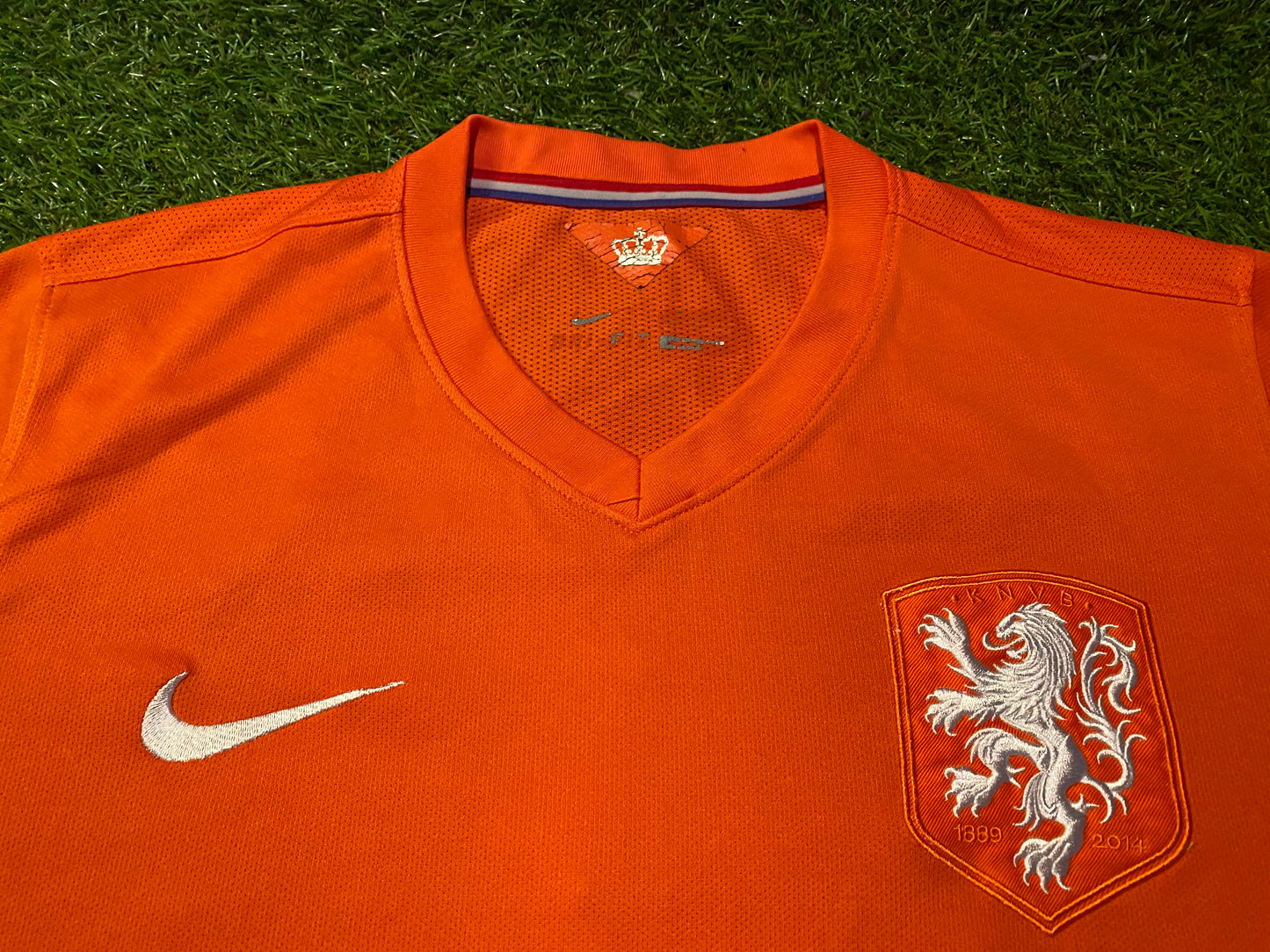 Holland Dutch Netherlands Soccer Football Medium Mans 2014 Nike Made Home Jersey