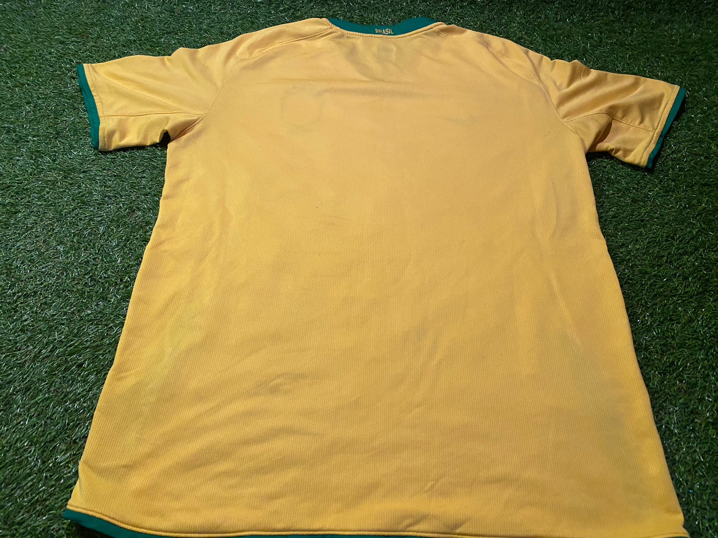 Brazil Brasil Samba Soccer Football XL Extra Large Mans Nike Made Jersey