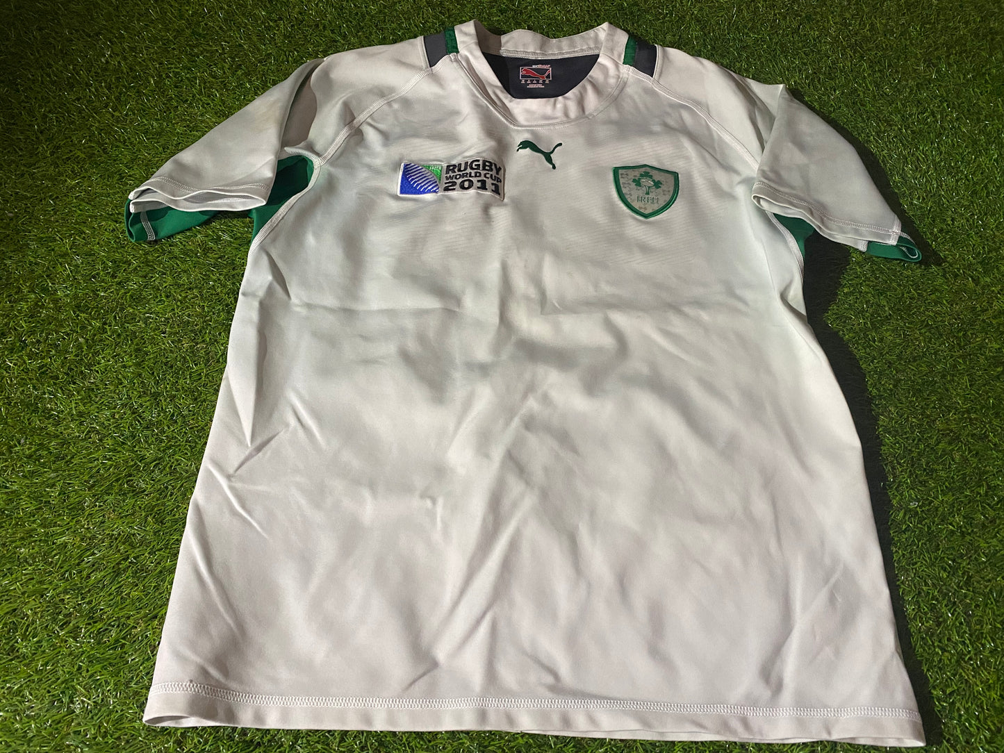 Ireland IRFU Eire Irish Rugby Union XXL 2XL Mans World Cup 2011 Tight Fit Player Issue Jersey