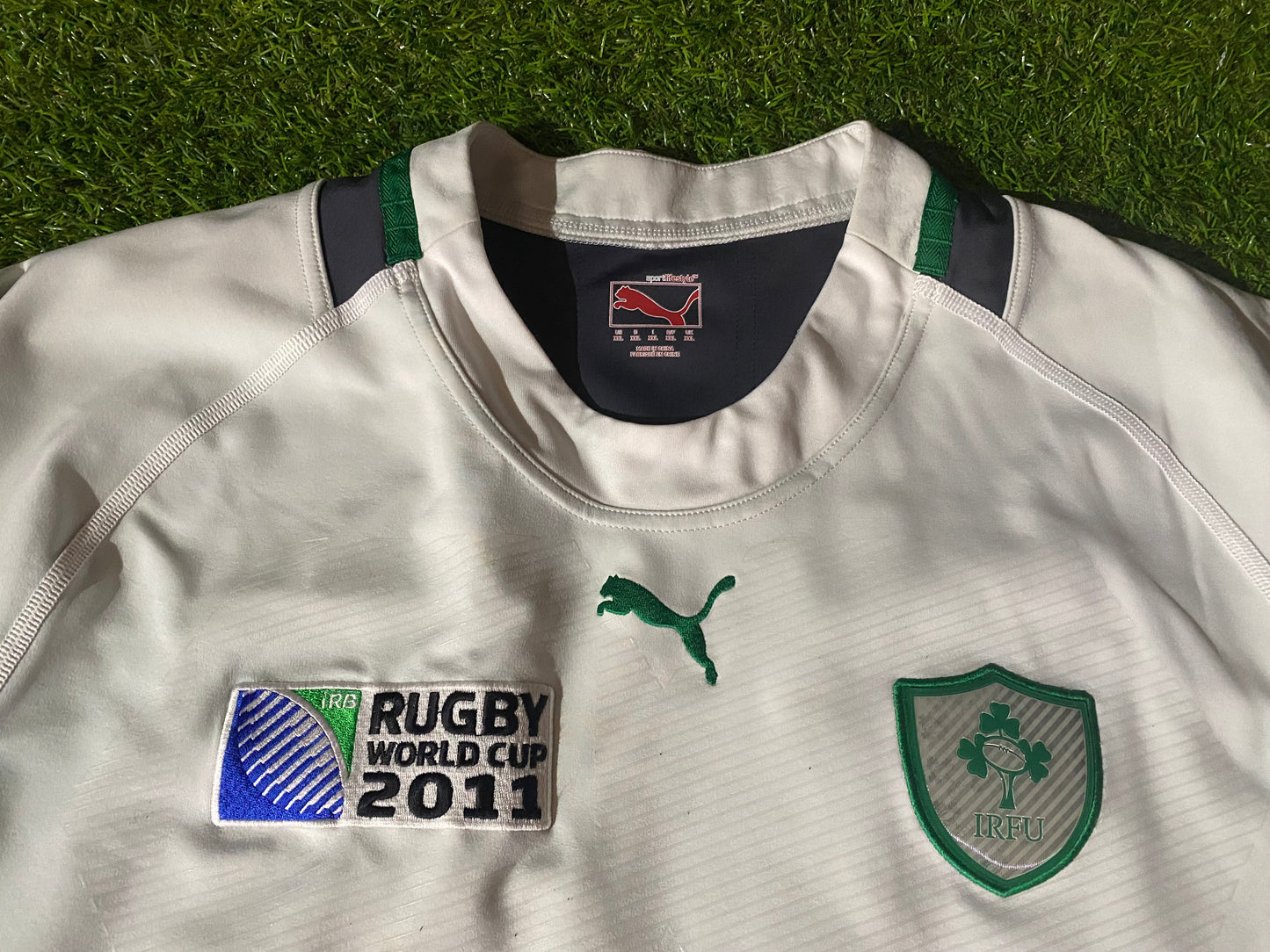 Ireland IRFU Eire Irish Rugby Union XXL 2XL Mans World Cup 2011 Tight Fit Player Issue Jersey