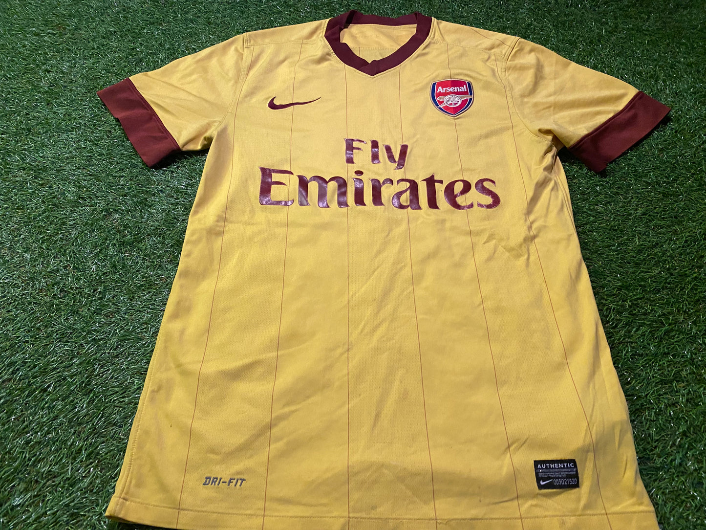 Arsenal England Football Soccer Medium Mans Nike Made 2010/2011 Rare Third Jersey