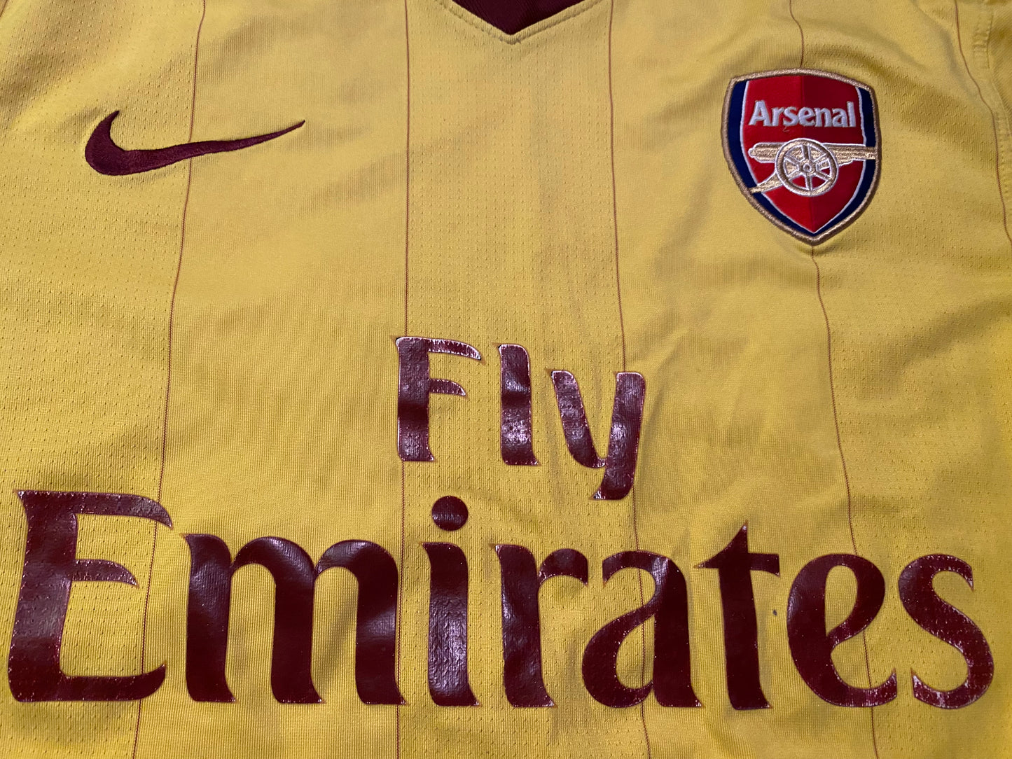 Arsenal England Football Soccer Medium Mans Nike Made 2010/2011 Rare Third Jersey