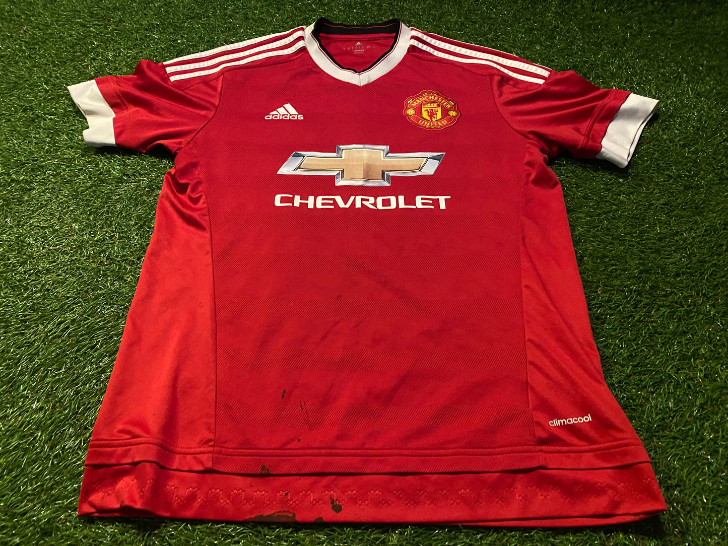 Manchester United England Soccer Football Medium Mans 2016 Adidas EPL Home Jersey