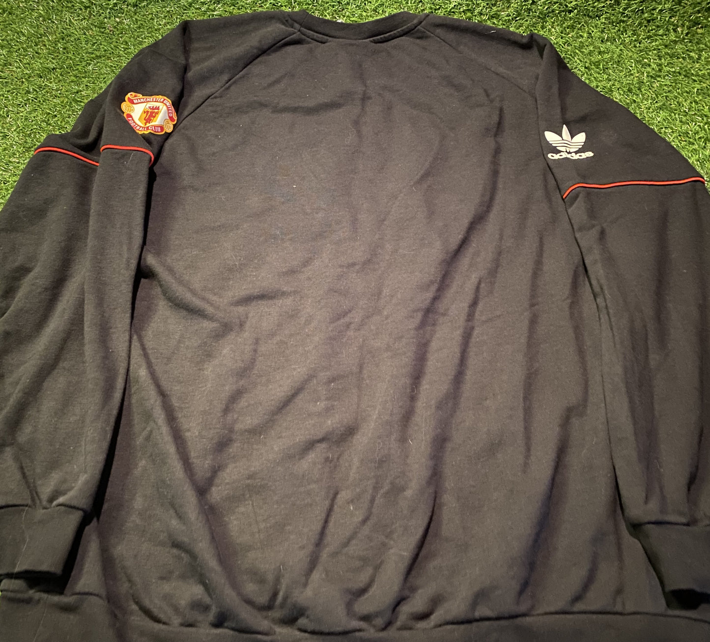 Manchester United England Football Massive Big XXL-XXXL Adidas Vintage Jumper / Sweater