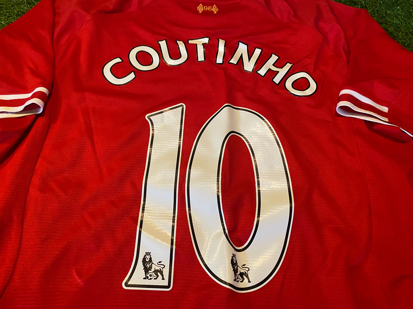 Liverpool England Football Soccer Large Mans Coutinho no10 Warrior Made Home Jersey