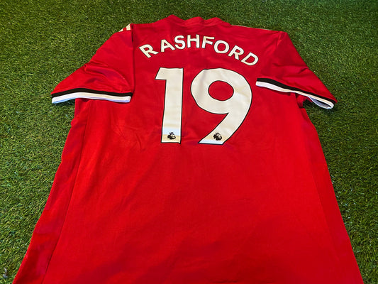 Manchester United England Soccer Football Large Mans Rashford no10 Adidas Home Jersey