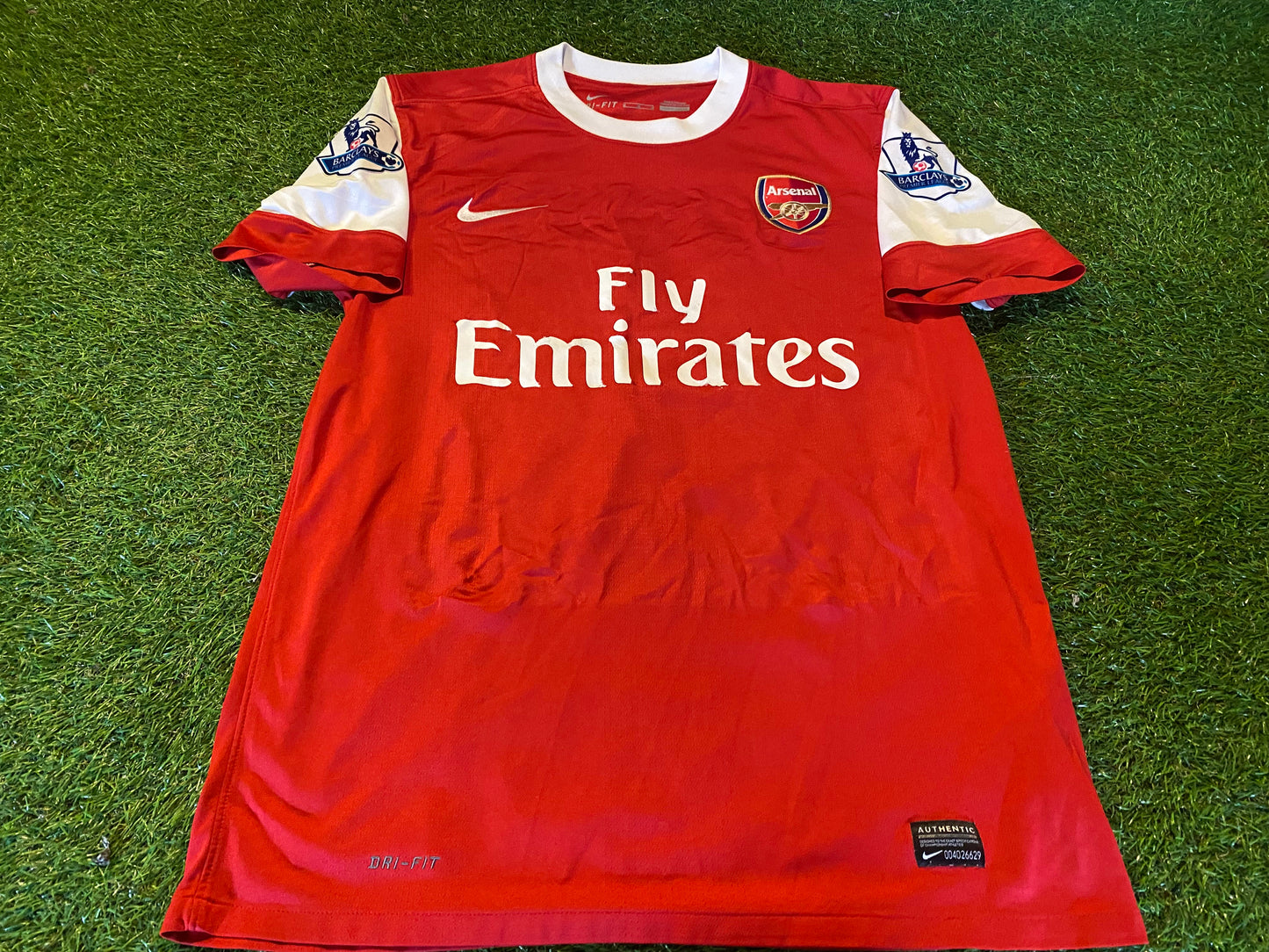 Arsenal England Football Soccer Medium Mans Nike Made v Persie no10 EPL Home Jersey