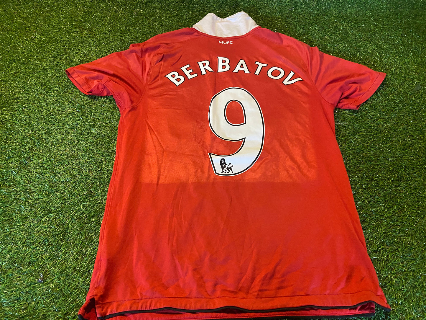 Manchester United England Soccer Football Medium Mans Nike Made Berbatov no9 Jersey