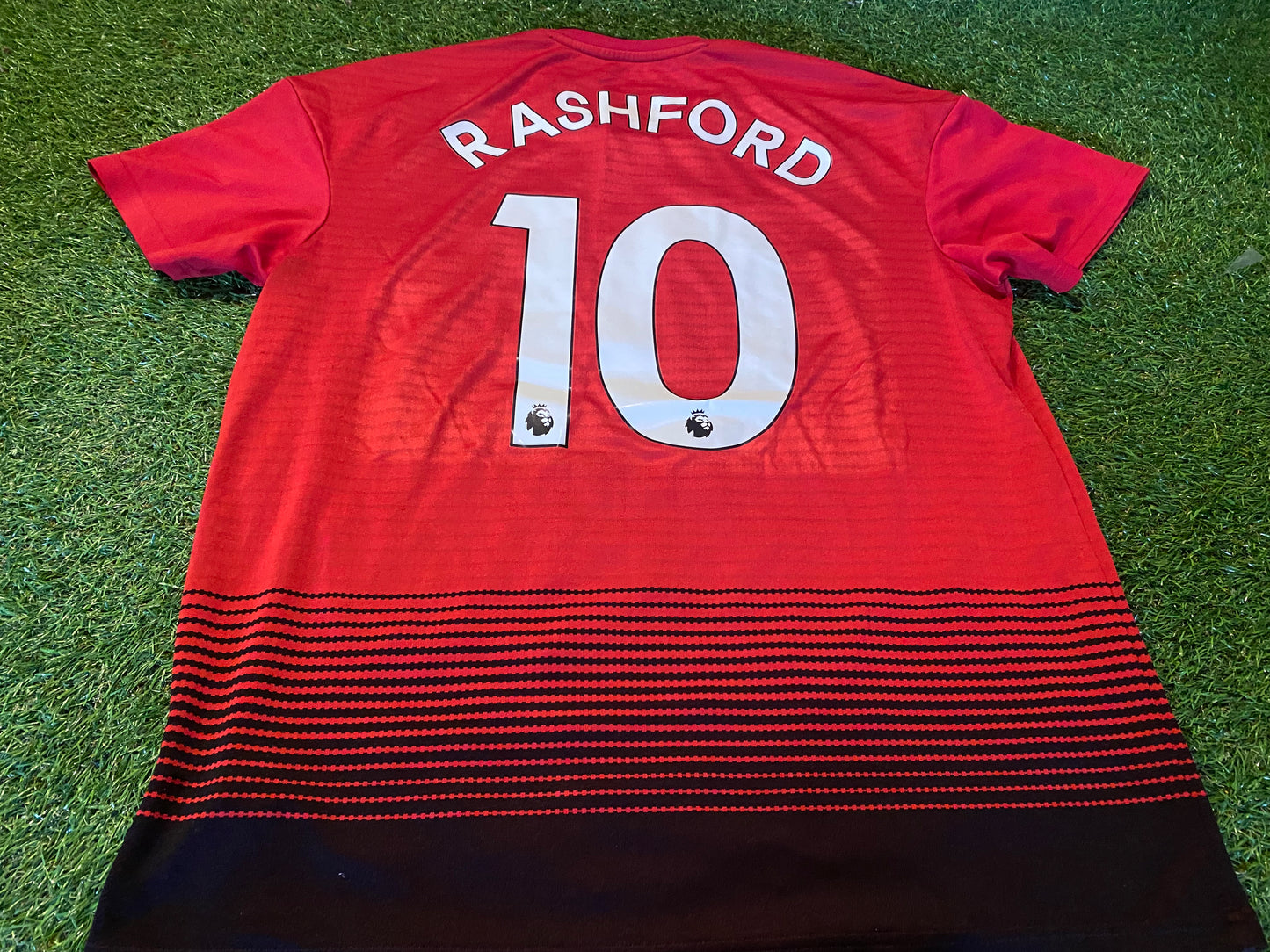 Manchester United England Soccer Football Large Mans Rashford no10 Adidas Home Jersey