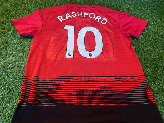 Manchester United England Soccer Football Large Mans Rashford no10 Adidas Home Jersey