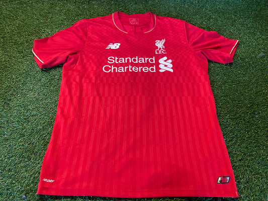 Liverpool England Football Soccer Medium Mans Benteke no9 New Balance Home Jersey