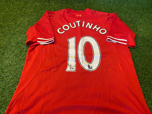 Liverpool England Football Soccer Large Mans Coutinho no10 Warrior Made Home Jersey